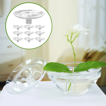 Transparent flower stem holder set for vase hydroponic arrangement