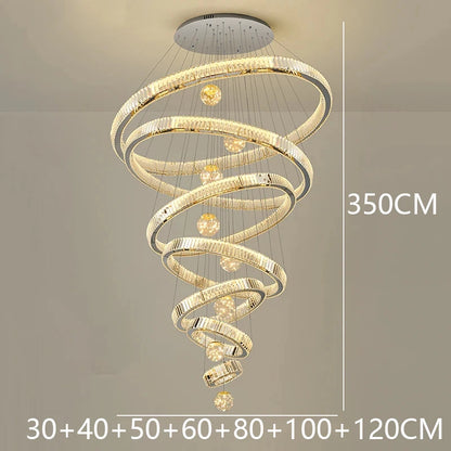 Dimmable crystal ring chandelier with integrated LED light sources