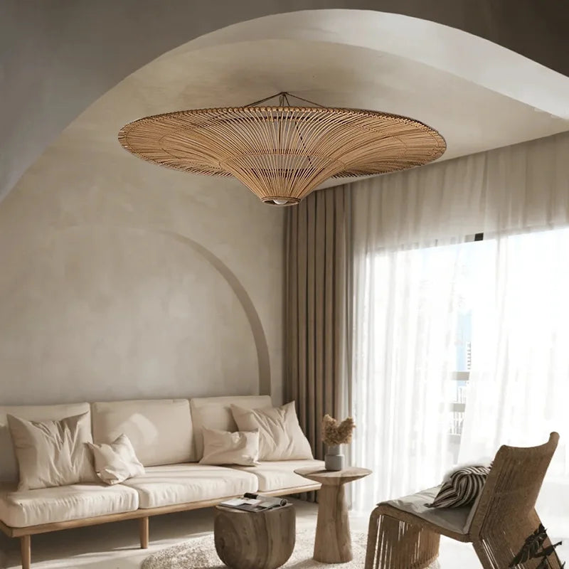 Rattan Dome Pendant Light