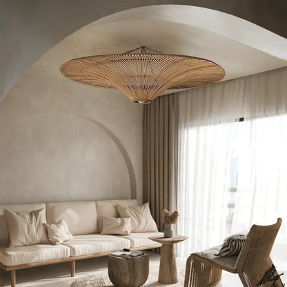 Rattan Dome Pendant Light