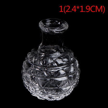Dollhouse glass flower vase style six in miniature room vignette display