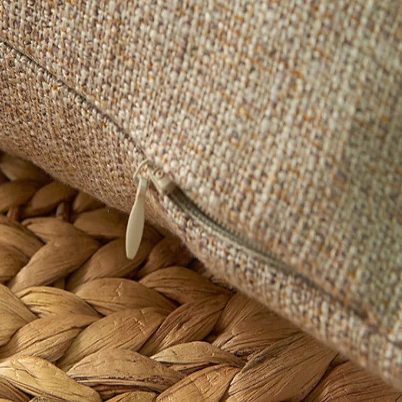 Linen Tassel Lumbar Pillow Cover — alternate view