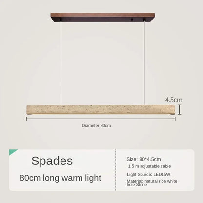Travertine Linear Pendant Light
