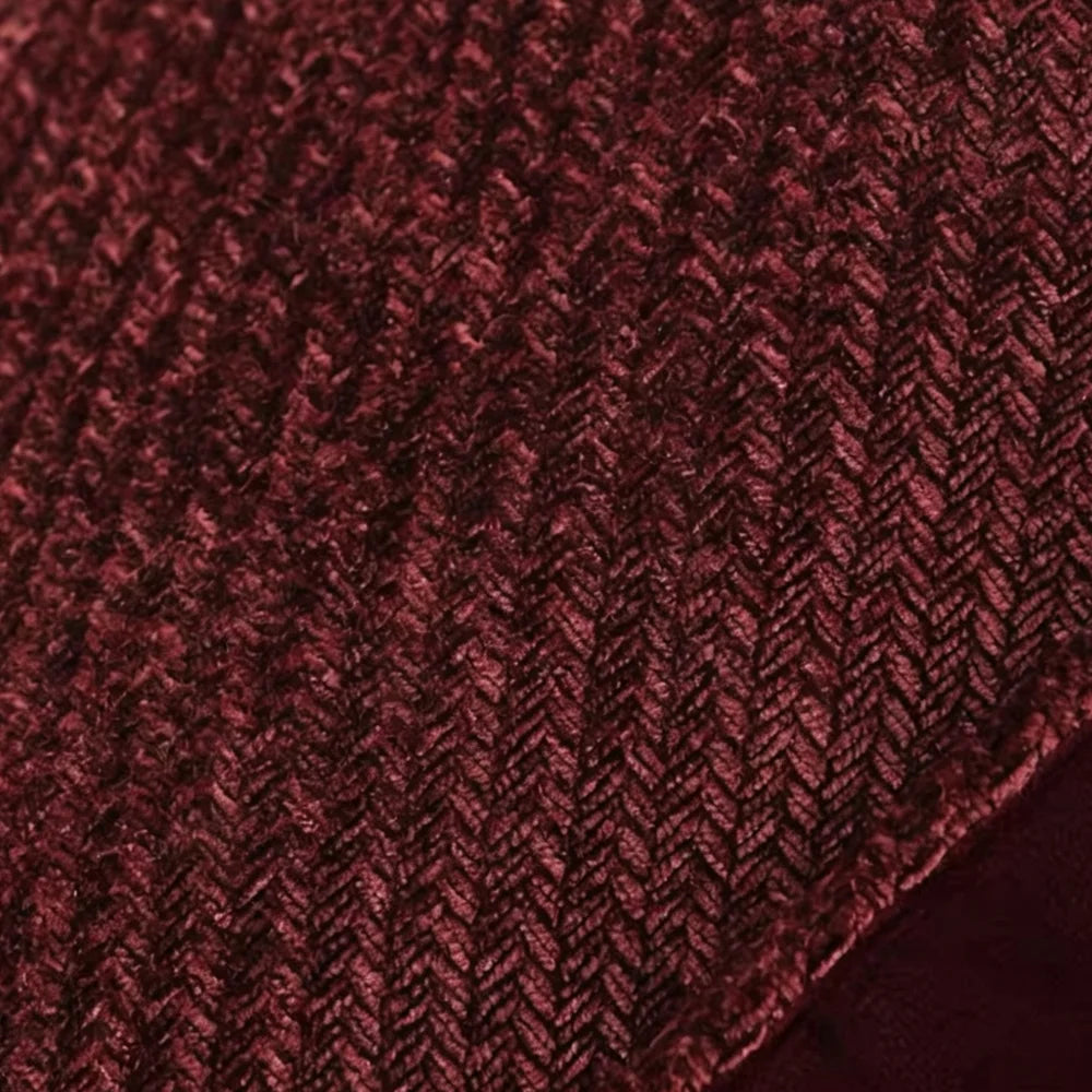 Herringbone Velvet Throw Pillow Cover — styling detail