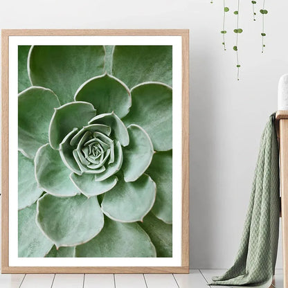 Green Botanical Houseplant Canvas Wall Art
