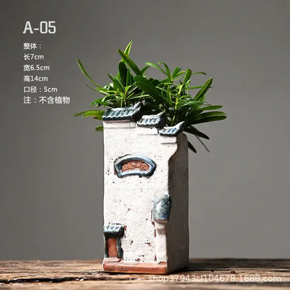 Huizhou ceramic flower pot courtyard aquascape ornament