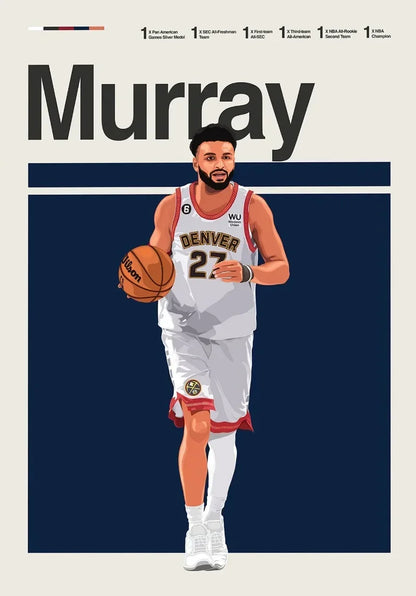 World Champion Basketball Player Poster Canvas Wall Art