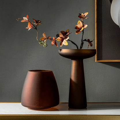 Nordic frosted glass luxury vase hydroponic living room décor