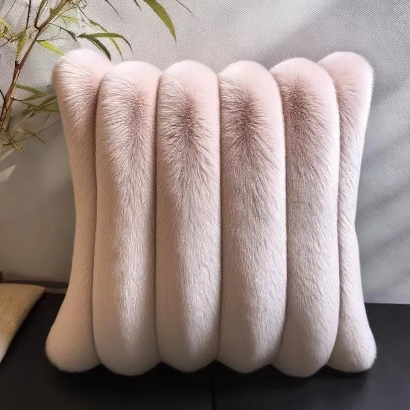 Faux Fur Throw Pillow Cover — styling detail