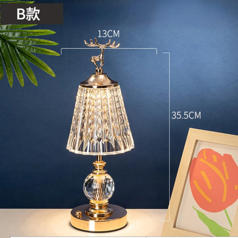 Crystal lamp Type D retro design bedroom hotel ambient light