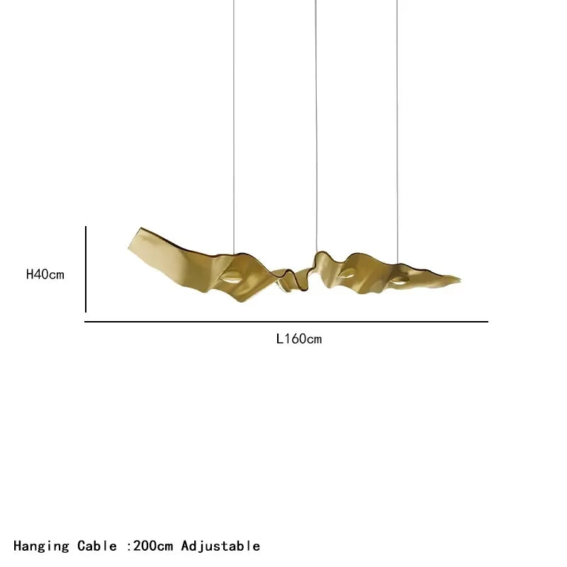 Angel eyes chandelier lit in neutral light with a brass finish