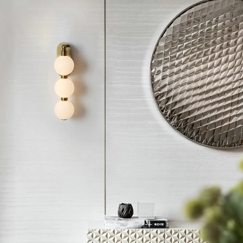 wall sconce, close-up of shade and hardware detail