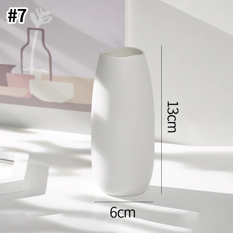 Nordic White Decorative Ceramic Vase