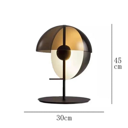 Nordic glass floor lamp switched on model art room display