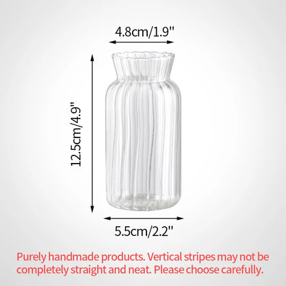 Minimalist Clear Glass Flower Vase