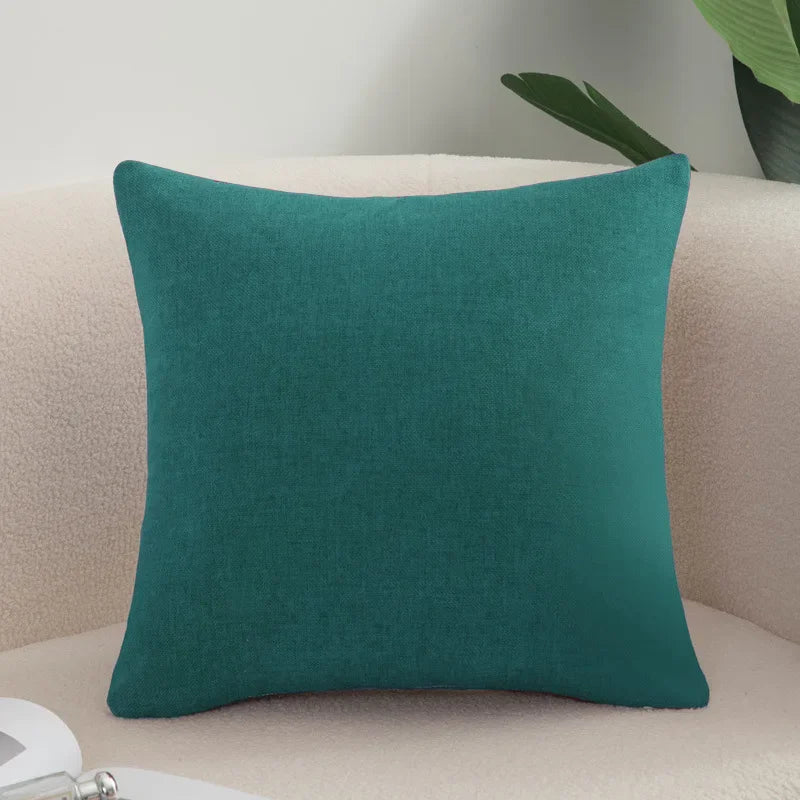 Farmhouse Chenille Throw Pillow Cover — styling detail