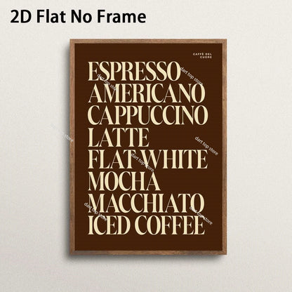 Coffee Lover Cartoon Animal Canvas Wall Art