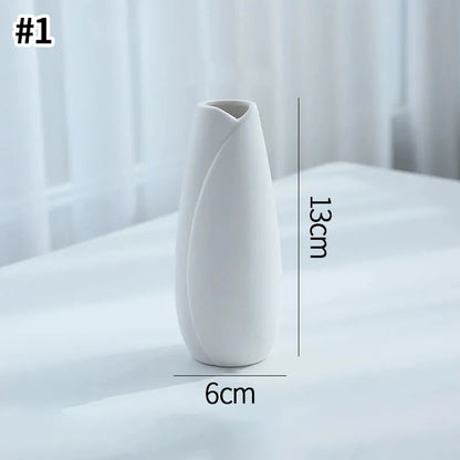 Nordic White Ceramic Mini Vase