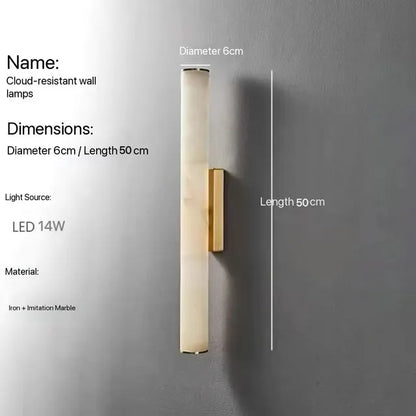 Copper Faux Marble Wall Sconce