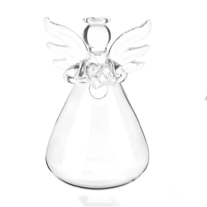 Transparent angel shaped glass vase DIY home decor display