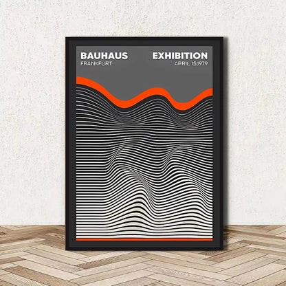 Abstract Bauhaus Geometric Line Art Canvas Wall Art