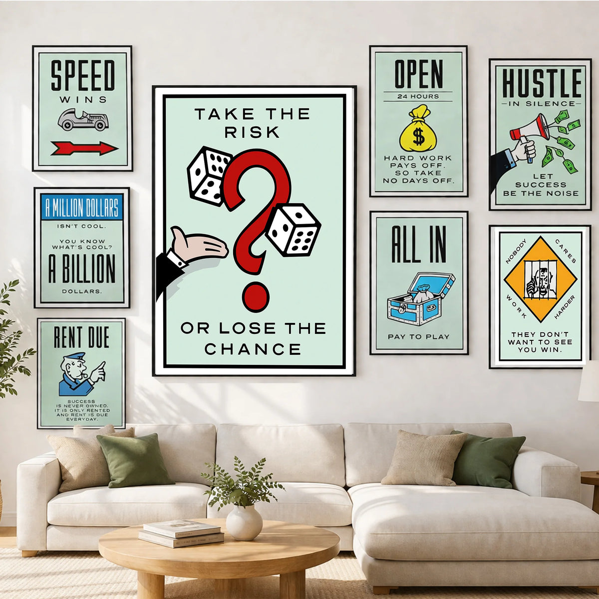 Take The Risk Motivational Quote Canvas Wall Art