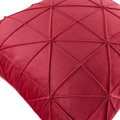 Checkered Velvet Throw Pillow Cover — detail