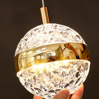 Remote dimming cascade chandelier with LED bulbs, 90 to 260V