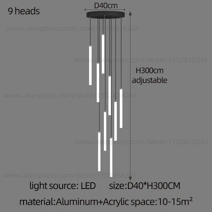 Sixty head strip chandelier, 27.6 in across, with a 275.6 in drop