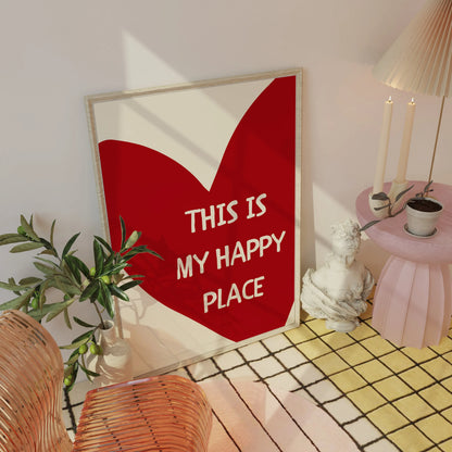 This Is My Happy Place Quote Canvas Wall Art