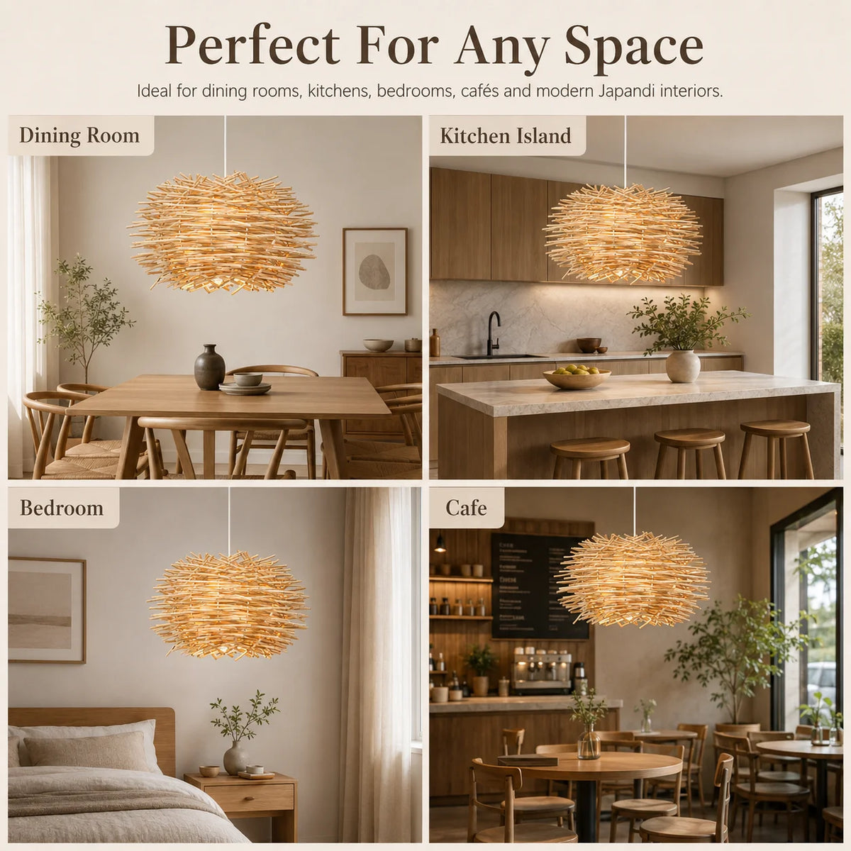 Rattan Bird Nest Pendant Light