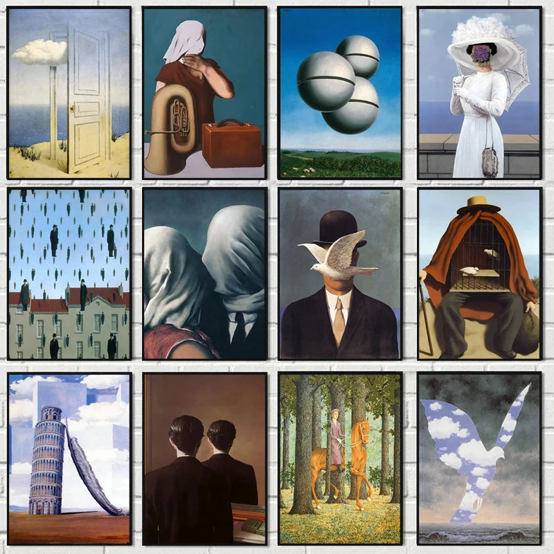 Surrealist Rene Magritte Classic Art Canvas Wall Art