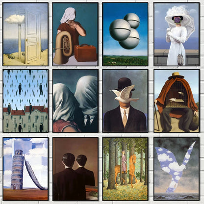 Surrealist Rene Magritte Classic Art Canvas Wall Art