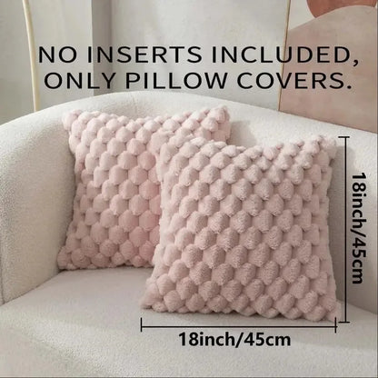 3D Textured Plush Throw Pillow Cover — styling detail