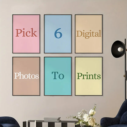 Custom 6-Piece Personalised Canvas Wall Art Set