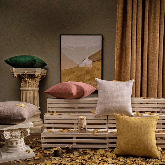 Solid Fabric Throw Pillow Cover — alternate view