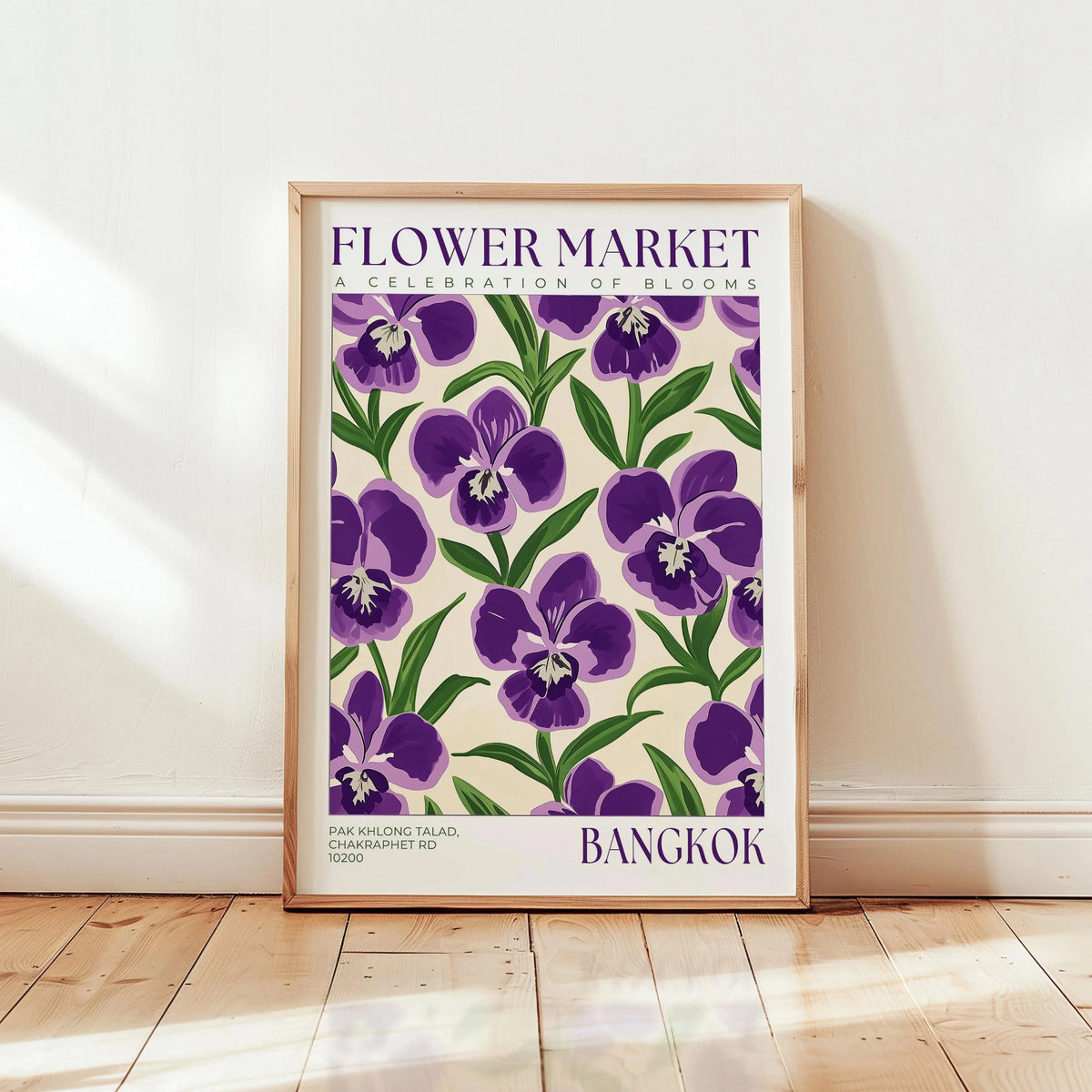 Nordic Floral Market Abstract Canvas Wall Art