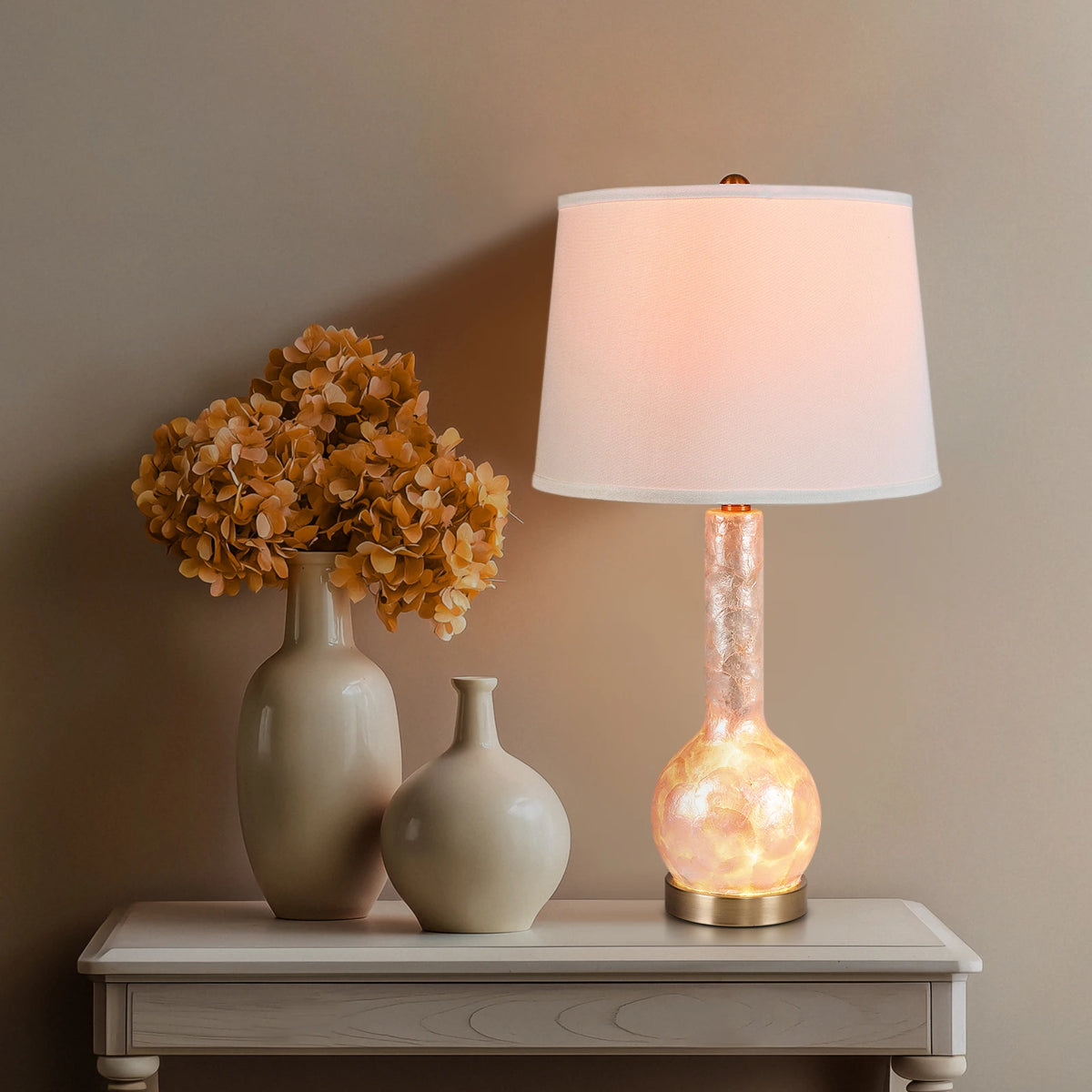 Opal glass lamp two size variants 25 and 28 inch comparison