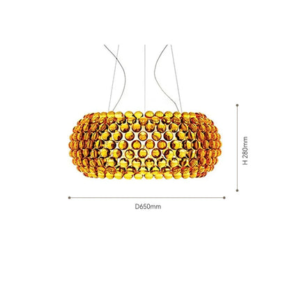 Beaded ceiling chandelier design G measuring 13.8 in (35 cm)
