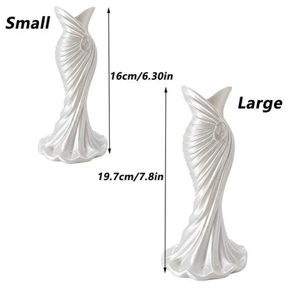 3D printed gown dress vase minimalist flower arrangement décor