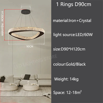 Single ring crystal chandelier, 15.7 in across, for a bathroom