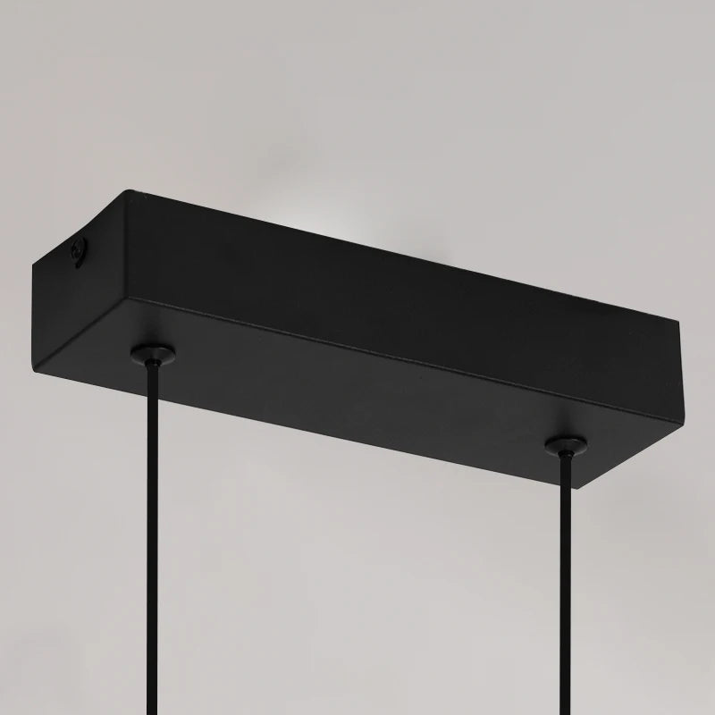 Slim linear chandelier at 90 centimetres for a dining table or island