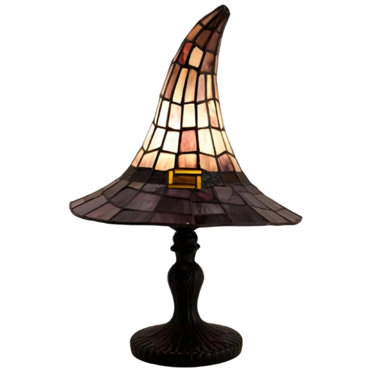 Resin witch table lamp switched off showing unpainted base detail