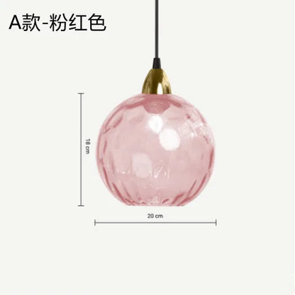 Colored Glass Ball Pendant