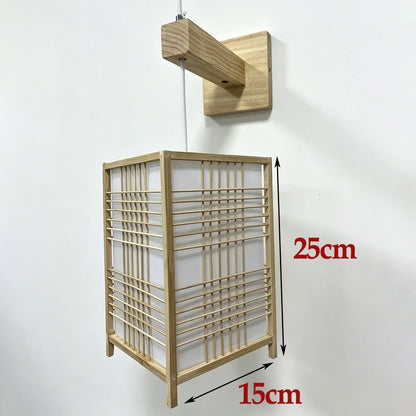Japanese Retro Bamboo Rattan Wall Sconce