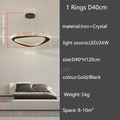 Warm white setting on a villa crystal ring chandelier