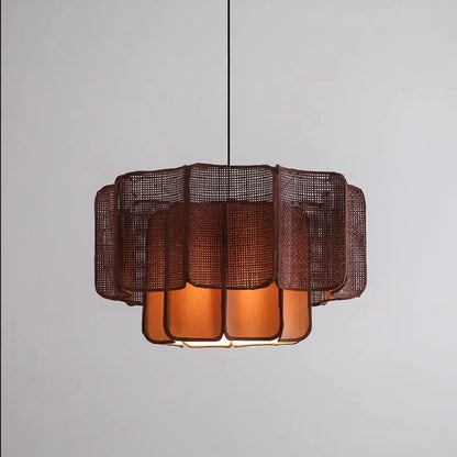 Wicker Globe Pendant Light