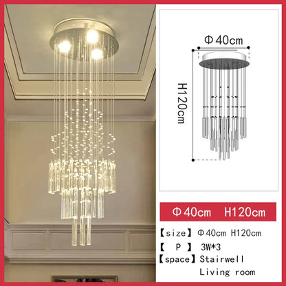 Push button switched K9 crystal chandelier wired for 90 to 260V