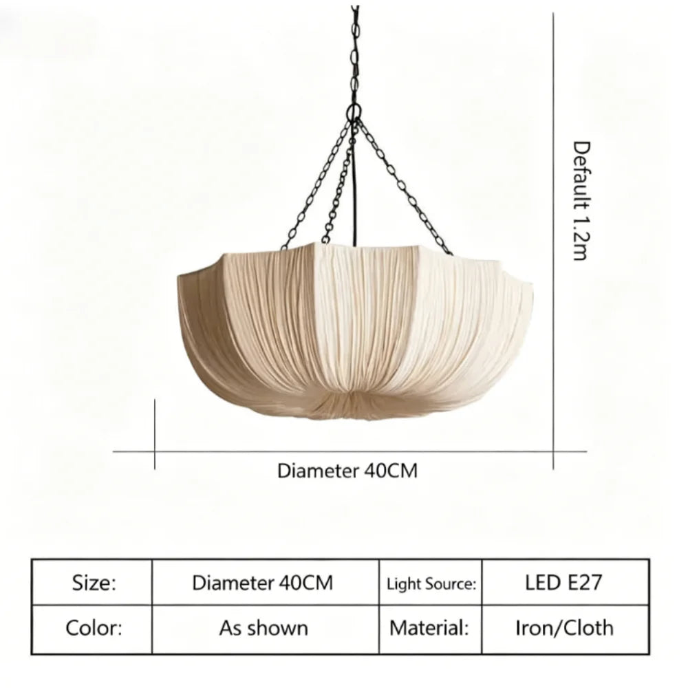 Wabi Sabi Fabric Dome Pendant