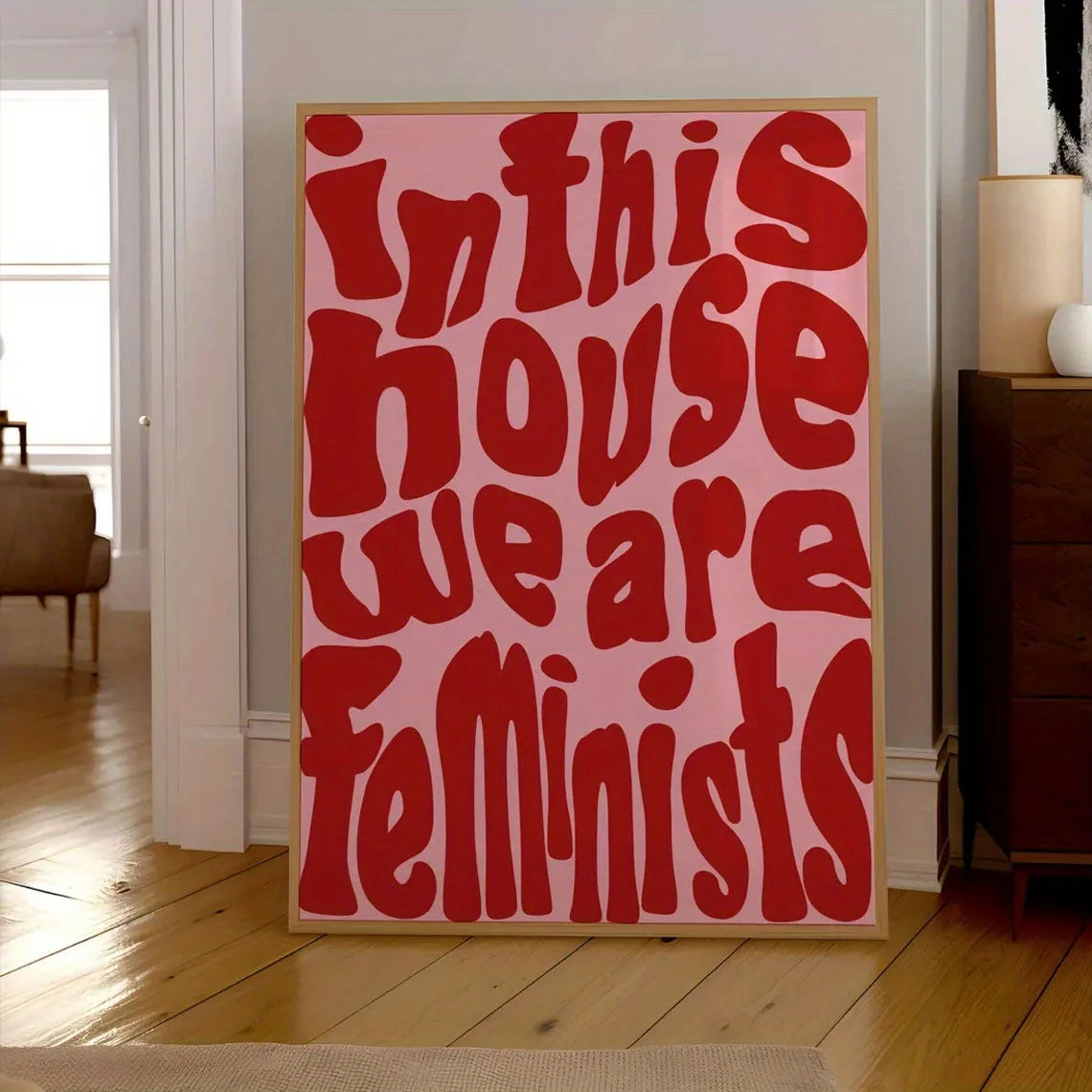 Modern Trendy Typography Text Canvas Wall Art Print
